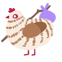 (unnamed), a cream and brown chicken with a bar pattern