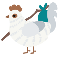 (unnamed), a white and mist chicken with a bar pattern