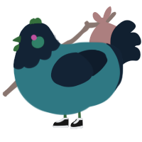 charon, a sea and tumblr chicken with a head pattern
