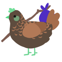 (unnamed), a bark and brown chicken with a half-lace pattern