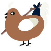 (unnamed), a brown and white chicken