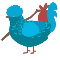 B-Rasp Jolly Rancher, a sea and cerulean chicken with a half-lace pattern
