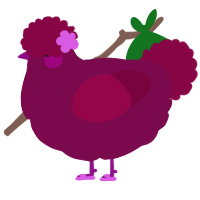 Cranberry Puff, a wine and maroon chicken