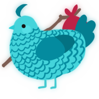 PW Electric Boogaloo, a aqua and sea chicken with a lace pattern