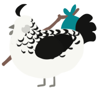 (unnamed), a white and black chicken with a half-lace pattern