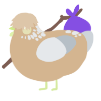 Fresh Linen, a beige and mist chicken with a neck-speckle pattern