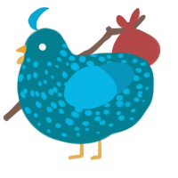 another blue, a sea and cerulean chicken with a speckle pattern
