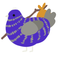 (unnamed), a indigo and ash chicken with a bar pattern