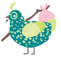 spruce lemonade, a teal and lemon chicken with a speckle pattern