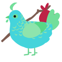(unnamed), a aqua and spring chicken with a half-lace pattern