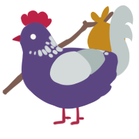 Silver Cast, a overcast and silver chicken with a neck-speckle pattern