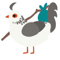 (unnamed), a white and grey chicken with a neck-speckle pattern