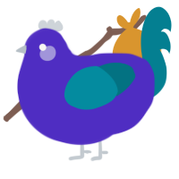 Deep Blue, a indigo and sea chicken