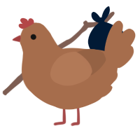 Bonnie, a brown chicken