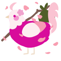 Peony, a fuchsia and rose chicken with a head pattern