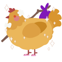 honey, a honey and orange chicken with a head pattern