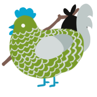 (unnamed), a chartreuse and silver chicken with a lace pattern