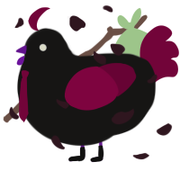 merlot, a sable and maroon chicken