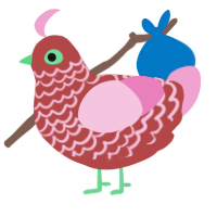 strawberry splash, a red and pink chicken with a lace pattern