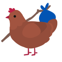 Rhode Island Red, a russet chicken with a head pattern