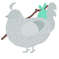 silken steel, a silver chicken with a double-lace pattern