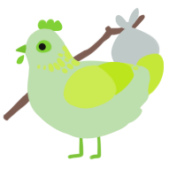 (unnamed), a gluppy and lime chicken with a neck-speckle pattern