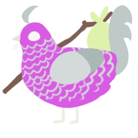 (unnamed), a orchid and silver chicken with a lace pattern