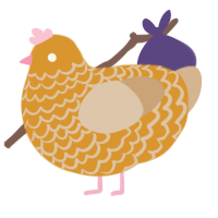 Ginkgo Leaf, a orange and beige chicken with a lace pattern