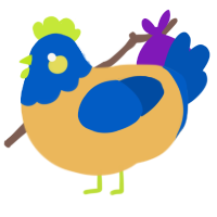 (unnamed), a honey and ultramarine chicken with a head pattern