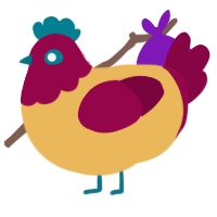 (unnamed), a honey and maroon chicken with a head pattern