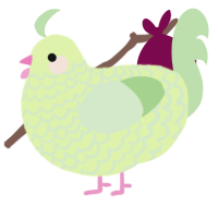 (unnamed), a apple and gluppy chicken with a lace pattern