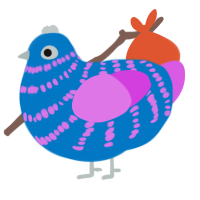 (unnamed), a sapphire and orchid chicken with a bar pattern