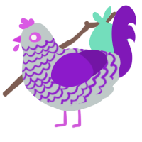 (unnamed), a silver and violet chicken with a lace pattern