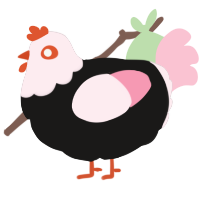 (unnamed), a sable and rose chicken with a head pattern