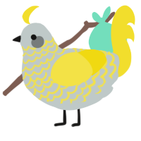 (unnamed), a silver and yellow chicken with a lace pattern
