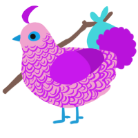 (unnamed), a pink and amethyst chicken with a double-lace pattern
