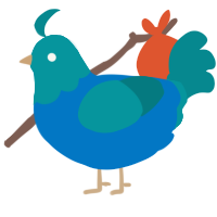 (unnamed), a sapphire and teal chicken with a head pattern
