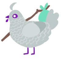 Chalk Dust, a silver chicken with a lace pattern
