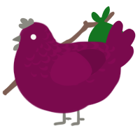 wine mothers ashes, a wine chicken with a half-lace pattern