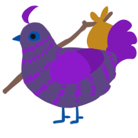 (unnamed), a overcast and violet chicken with a bar pattern