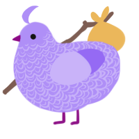 Ube Decadence, a lilac chicken with a double-lace pattern