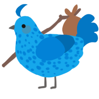 bluesky, a sky and sapphire chicken with a speckle pattern
