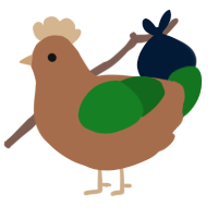(unnamed), a brown and leaf chicken