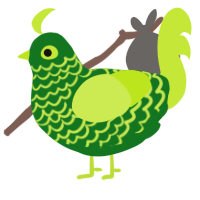 Radioactive Pickle, a leaf and lime chicken with a lace pattern