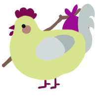 Stupid, a lemon and silver chicken