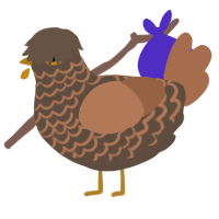 Acorn Coffee, a bark and brown chicken with a lace pattern
