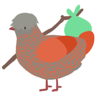 (unnamed), a ash and vermilion chicken with a double-lace pattern