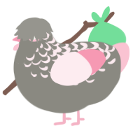 Ashen Rose, a ash and rose chicken with a half-lace pattern