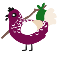 Double Double, a wine and cream chicken with a half-lace pattern