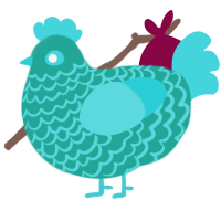 (unnamed), a turquoise and aqua chicken with a lace pattern